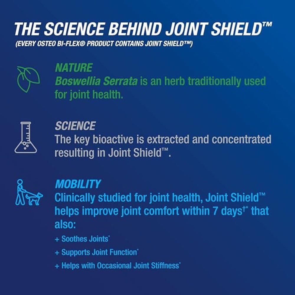 Osteo Bi-Flex Triple Strength Glucosamine Supplement with Turmeric Extract, Improve Joint Function, Antioxidant Power, 80 Coated Tablets