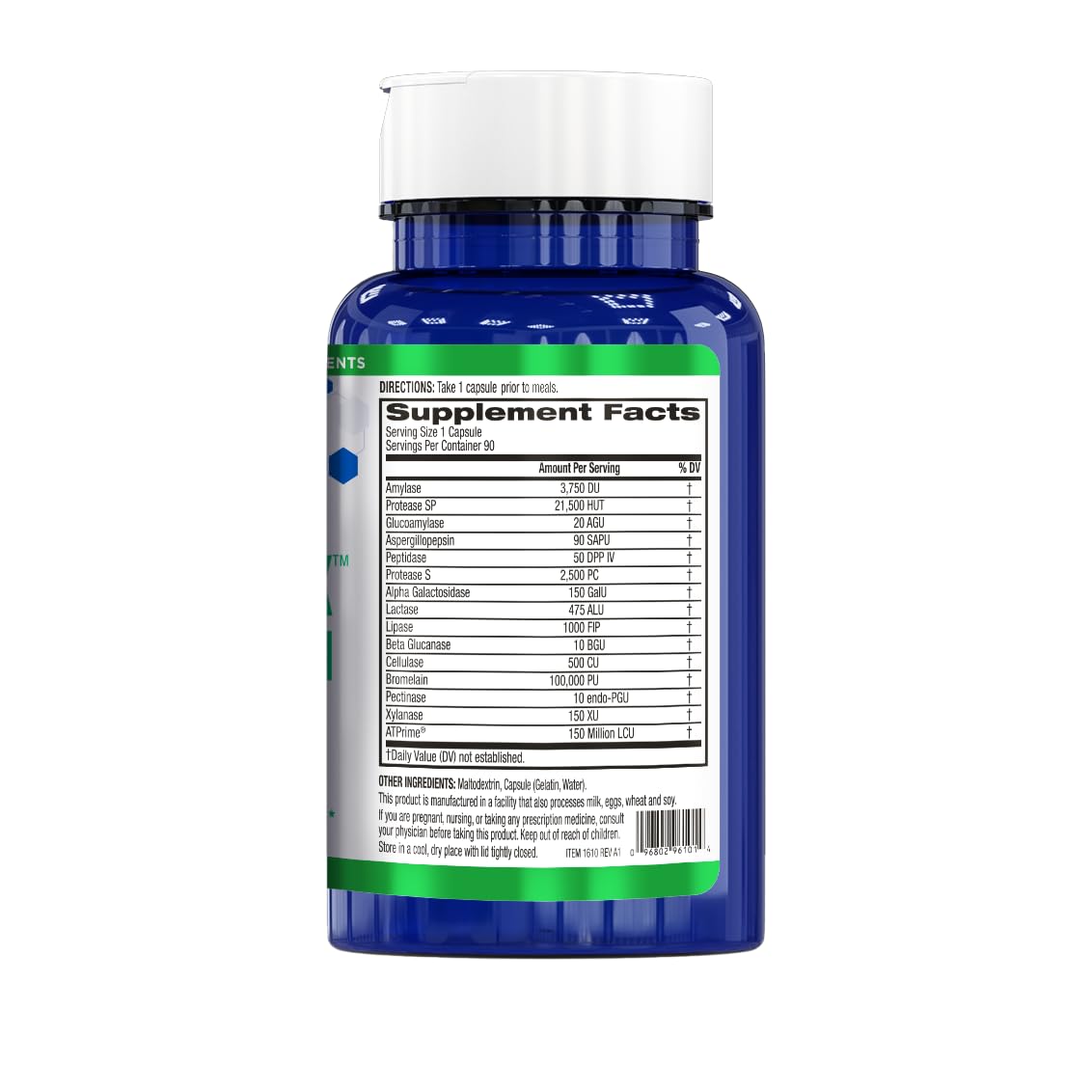 BioTrust AbsorbMax Broad Spectrum Digestive Enzyme Blend, Gluten Free, Non GMO, Digestive Support for Nutrient Digestion, Absorption and Periodic Digestive Discomfort and Bloating