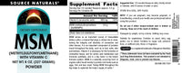 Thumbnail for Source Naturals MSM (Methylsulfonylmethane) with Vitamin C - Powder, 8 Ounce