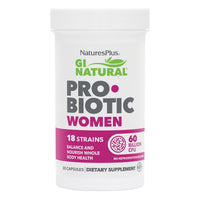 Thumbnail for NaturesPlus GI Natural Probiotic Women - 30 Capsules - Digestive & Immune Support, Urinary Tract Health - Includes Cranberry - Gluten Free - 30 Servings