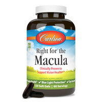 Thumbnail for Carlson - Right for The Macula, Clinically Proven to Support Vision Health, Macular Health, Blue Light Protection & Eye Function, 120 Softgels