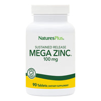 Thumbnail for NaturesPlus Mega Zinc 100 mg Sustained Release - 90 Tablets - Vegetarian, Gluten Free - 90 Servings