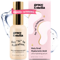 Thumbnail for grace & stella Award Winning Hyaluronic Acid Serum (30ml/1 fl oz) Hydrating Hyaluronic Acid Serum for Face - Acido Hialuronico for Women - Remove Fine Lines, Wrinkles, Anti Aging - Vegan Skincare