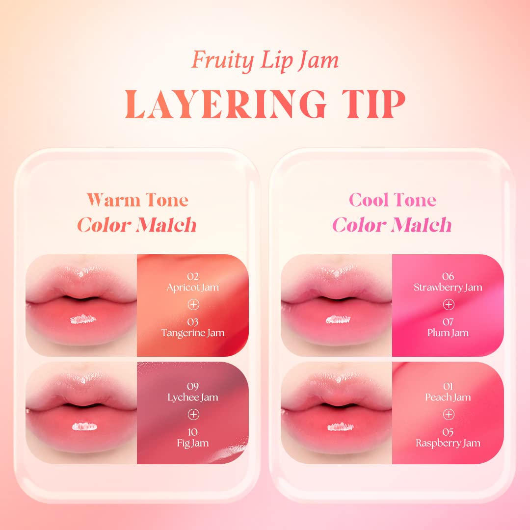 dasique Fruity Lip Jam (#08 Cherry Jam) | High-shine finish | Moisturizing | Vegan, Cruelty Free | Lip Balm