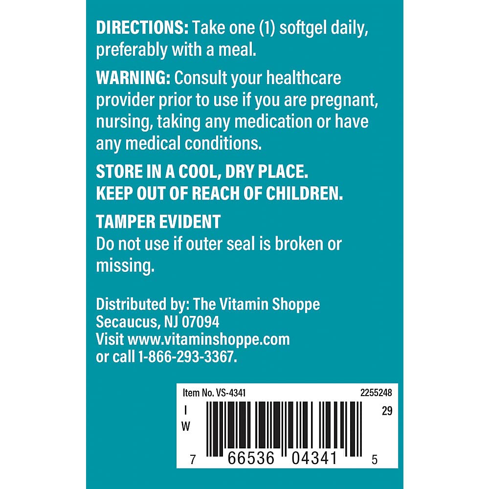 The Vitamin Shoppe Pumpkin Seed Oil Cold-Pressed 1,000 (100 (100 Softgels)