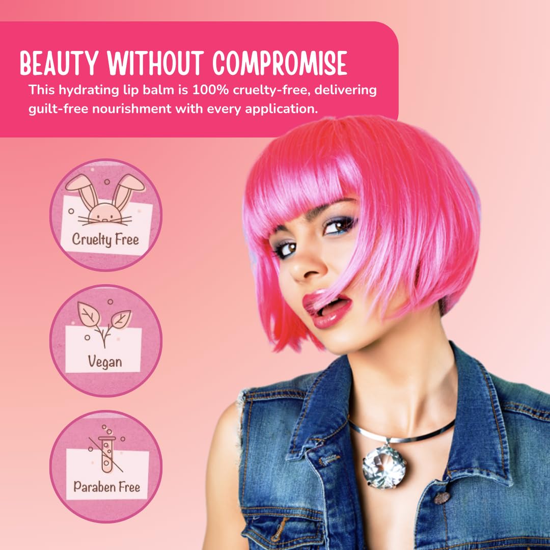 Rude Cosmetics Lip Balm Hydrating, Nourishing Lipbalm Set for Women, Lip Moisturizer for Dry Cracked Lips, Vegan & Cruelty-Free, Manga Collection/Watermelon & Peach