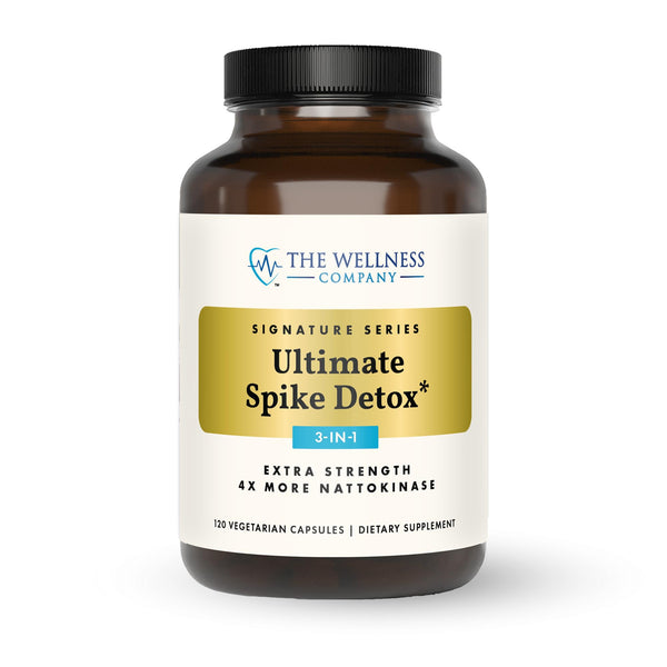 The Wellness Company Ultimate Spike Detox – Dr. McCullough Designed - 3-in-1 Nattokinase, Turmeric, & Bromelain Extra Strength | 120ct (1 Month Supply)