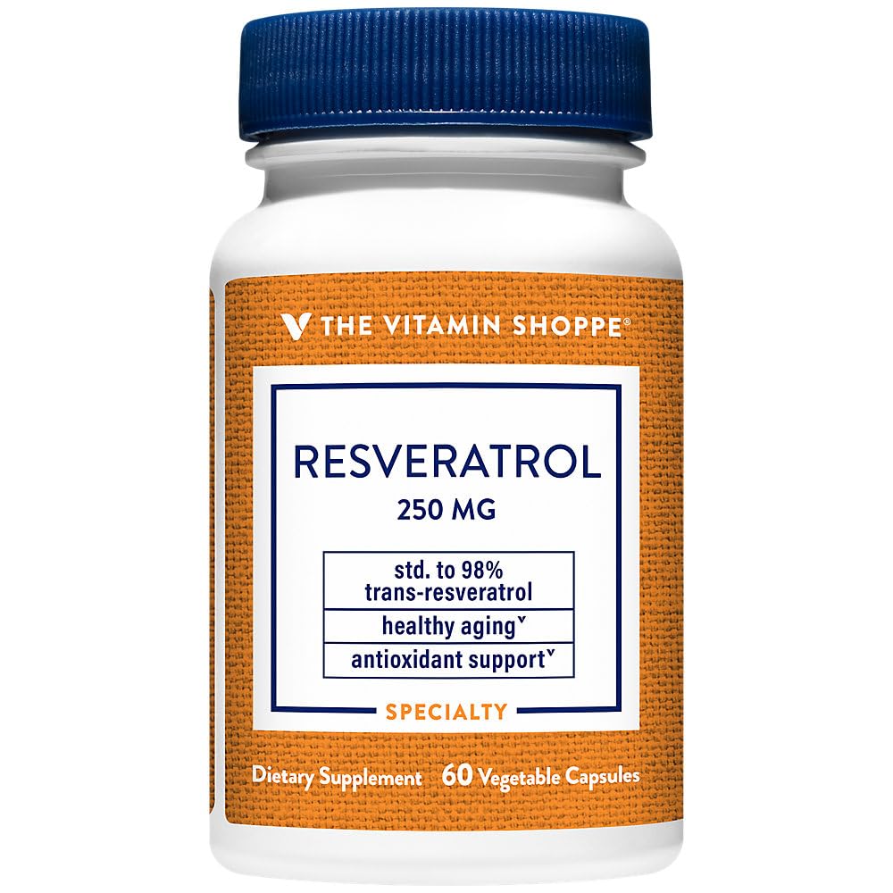 The Vitamin Shoppe Resveratrol a Antioxidant & Healthy Aging Support a 250 MG (60 Capsules)