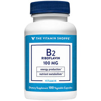 Thumbnail for The Vitamin Shoppe Riboflavin Vitamin B2 100mg - Energy Production & Metabolism | Nervous System Support | 100 Capsules | Essential B