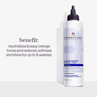 Thumbnail for Pureology Color Fanatic Top Coat + Tone Blue High-Gloss Hair Toner | Toning Hair Gloss for Color-Treated Hair | Glaze For Dark Blonde to Brunette Hair | 6.7 Fl Oz