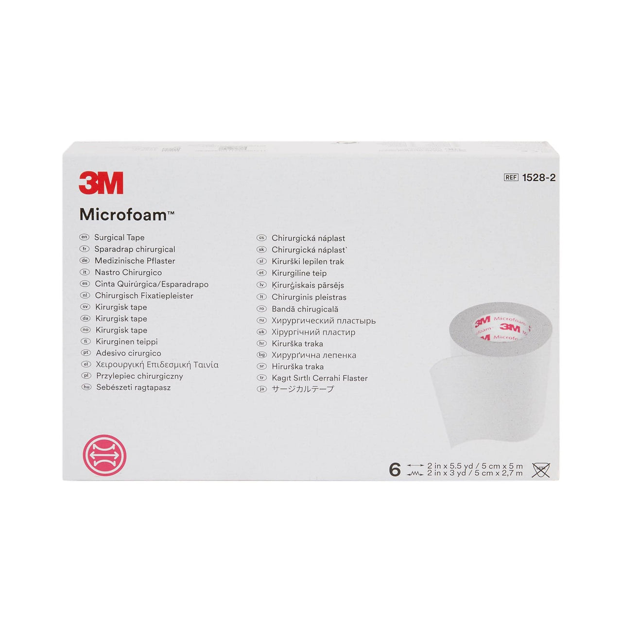 3M Microfoam Tape 2" X 5 1/2 Yd, Stretched Box: 6