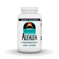 Thumbnail for Source Naturals Alfalfa, Contains Organic Alfalfa, 648 mg - 250 Tablets