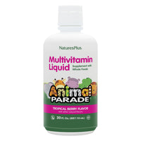 Thumbnail for NaturesPlus Animal Parade Source of Life Children's Liquid Multivitamin - Tropical Berry Flavor - 30 fl oz - Whole Food Supplement - Vegetarian, Gluten-Free - 60 Servings