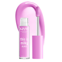 Thumbnail for NYX PROFESSIONAL MAKEUP This Is Milky Gloss, Vegan Lip Gloss, 12 Hour Hydration - Lilac Splash (Sheer Baby Purple)