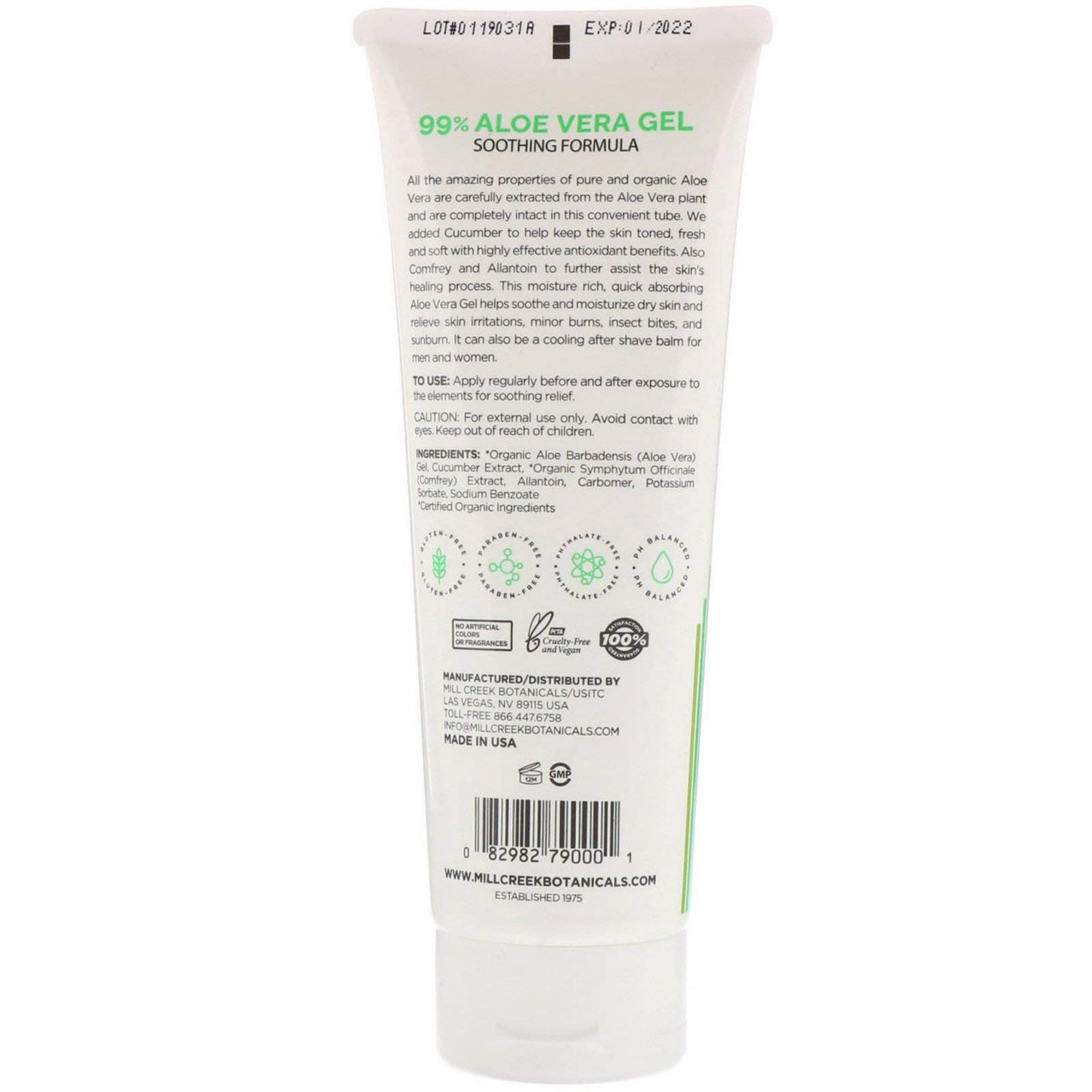 Mill Creek 99% Aloe Vera Gel 8 oz