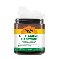 Thumbnail for Country Life Glutamine Pure Powder - 5000mg L-Glutamine - Muscle Tissue, Gut Health, Immune Support - Gluten-Free Certified - Ideal Pre/Post Workout Amino Acid Supplement, 55 Servings, 9.7oz