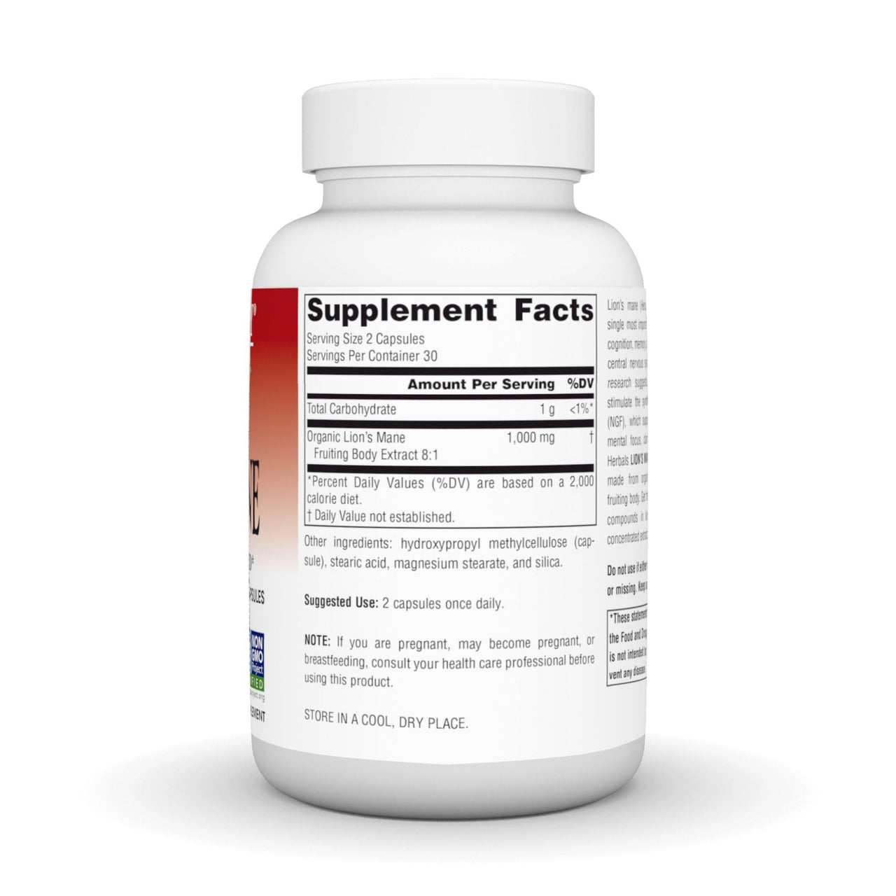 Planetary Herbals Lion's Mane, for Memory, Focus, and Mood*, 1,000 mg - 60 Vegan Capsules