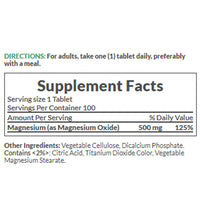 Thumbnail for Nature's Bounty Magnesium 500 mg Tablets 100 Ea