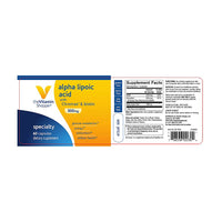 Thumbnail for Alpha Lipoic Acid with Chromax Biotin 60 Capsules by The Vitamin Shoppe
