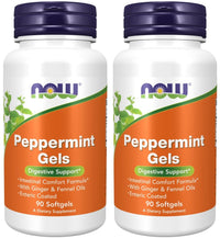 Thumbnail for Now Foods Peppermint Gels with Ginger & Fennel Oils, 90 Softgels (Pack of 2)