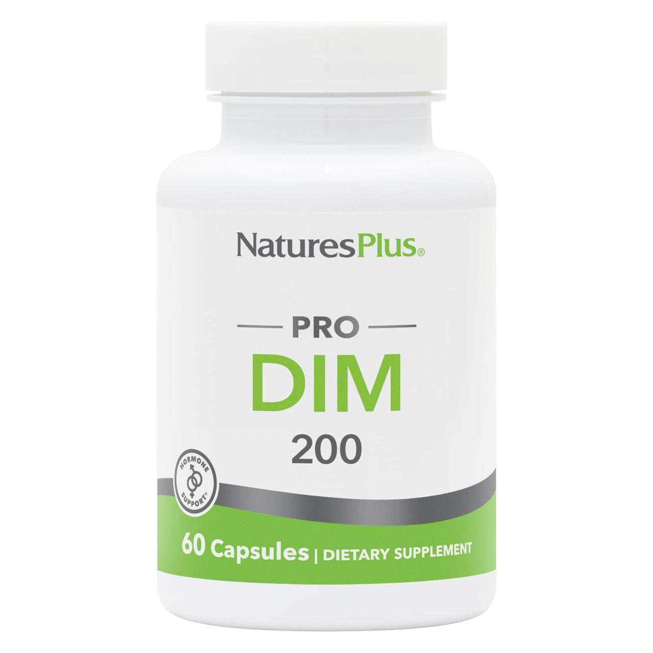 NaturesPlus PRO DIM 200 mg - 60 Capsules - Supports Healthy Estrogen Levels - Non-GMO, Vegan & Gluten Free - 30 Servings