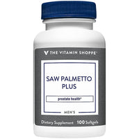 Thumbnail for The Vitamin Shoppe Saw Palmetto Plus - Supplement for Prostate Health - 160mg of Saw Palmetto Extract with Excellent Source of Zinc, Vitamin E and B6 (100 Softgels)