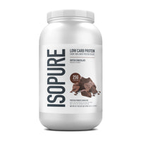 Thumbnail for Isopure Low Carb 100% Pure Whey Isolate Protein Powder, Lactose Free, Gluten Free, With Vitamins, Dutch Chocolate, 25g Protein Per Serving, 3 Lbs, 41 Servings (Packaging May Vary)