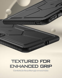 Thumbnail for Poetic TurtleSkin Case for OnePlus Pad 2 12.1 inch (2024), Heavy Duty Shockproof Rugged Kids Friendly Drop Protection Silicone Cover Case, Black