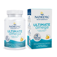Thumbnail for Nordic Naturals Ultimate Omega, Lemon Flavor - 60 Soft Gels - 1280 mg Omega-3 - High-Potency Fish Oil Supplement with EPA & DHA - Promotes Brain & Heart Health - Non-GMO - 30 Servings