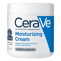 Thumbnail for CeraVe Moisturizing Cream, Body and Face Moisturizer for Dry Skin, Body Cream with Hyaluronic Acid and Ceramides, Daily Moisturizer, Oil-Free, Fragrance Free, Non-Comedogenic, 19 Ounce