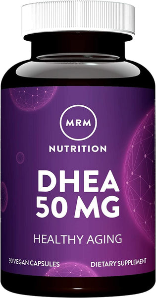 MRM Nutrition DHEA 50mg - for Women and Men - Micronized DHEA Supplement for Healthy Aging, Lean Muscle, and Enhanced Absorption Formula, Vegan, Gluten-Free, Non-GMO - 90 Servings