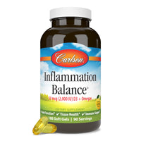 Thumbnail for Carlson - Inflammation Balance, Balanced Omega-3 & Omega-6 Ratio, with D3, Norwegian, Wild-Caught Fish Oil Supplement with Fatty Acids, Sustainably Sourced Fish Oil Capsules, 180 Softgels