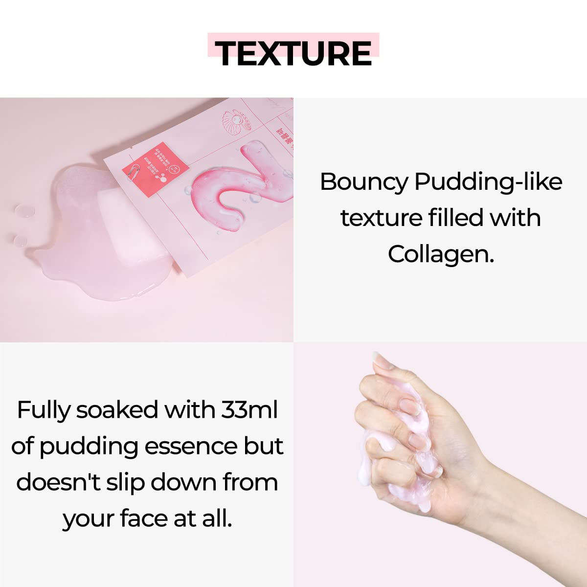 numbuzin No.2 Sheet Mask | Water Collagen 65% Voluming Sheet Mask | Premium Collagen | Firm, Supple Skin, Adenosine, Niacinamide, Peptide | Radiance, Hydration | Korean Skincare | 4 Sheets