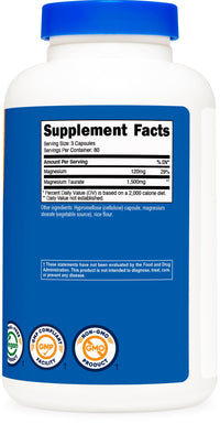 Thumbnail for Nutricost Magnesium Taurate 1,500mg; 240 Capsules - Gluten Free, Non-GMO, Vegan, 80 Servings