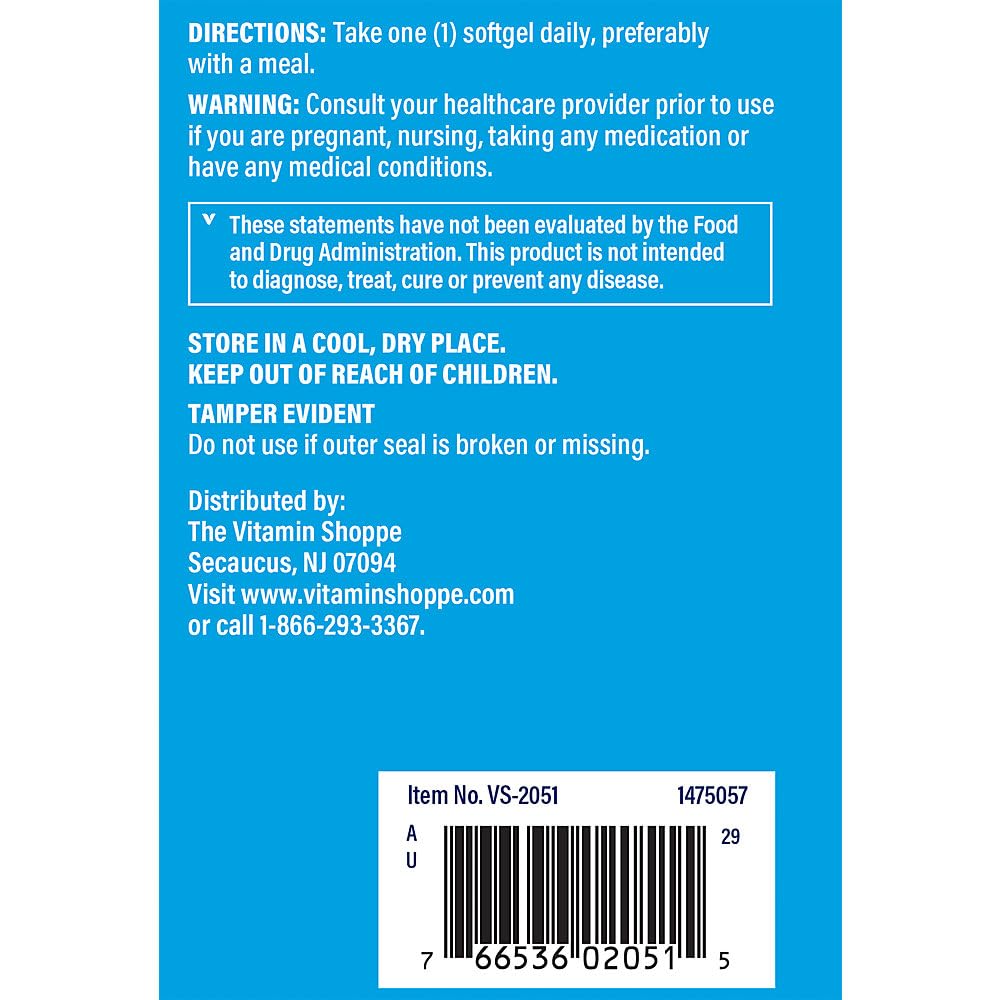 The Vitamin Shoppe Vitamin B-Complex - Energy Metabolism & Nervous System Support, Complete B Vitamins (300 Softgels)