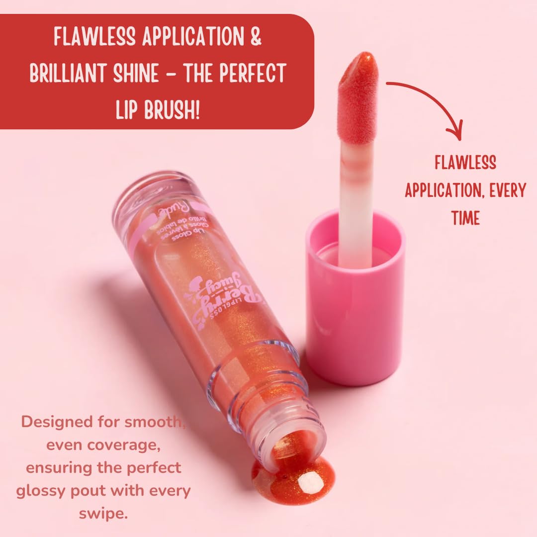 RUDE Cosmetics Berry Juicy Lip Gloss for Women, High Shine Lip Glosses Set, Moisturizing & Hydrating Lipgloss for Girls, Ideal for Day & Night Makeup Looks, Crystalize & Code Red