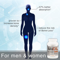 Thumbnail for Lane Innovative - AdvaCAL 1000, Advanced Calcium Supplement, Easy to Swallow Extra Small Capsule, Supports Increased Bone Density (50 Servings)