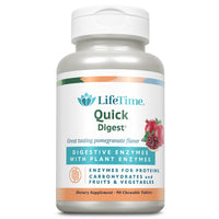Thumbnail for LIFETIME Quick Digest Digestive Enzymes - Plant Enzymes for Proteins, Carbohydrates, Fruits and Vegetables - Digestive Health Support - Pomegranate Flavor - 90 Servings, 90 Chewable Tablets
