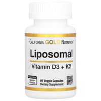 Thumbnail for California Gold Nutrition, Liposomal Vitamin K2+ D3, 60 Veggie Capsules