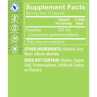 Thumbnail for The Vitamin Shoppe Feverfew 380MG, A Traditional Herb, Once Daily (100 Capsules)