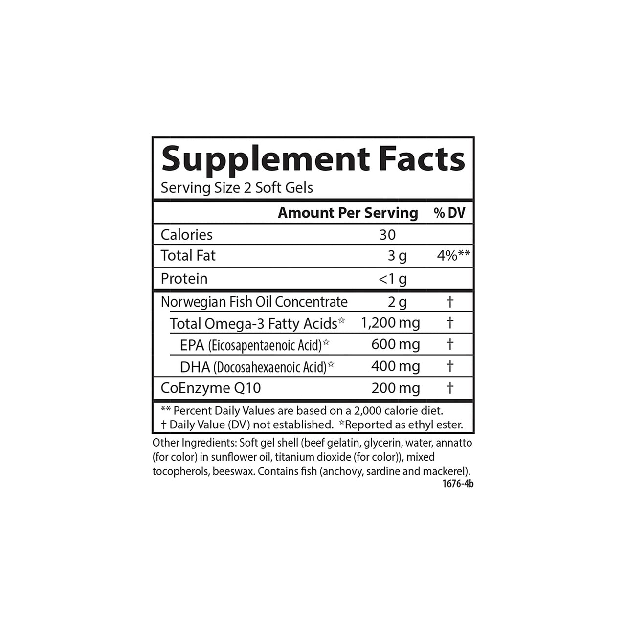Carlson - Fish Oil Q, 1200 mg Omega-3s 200 mg CoQ10, Function, Energy Production & Circulatory Support, 120 Softgels