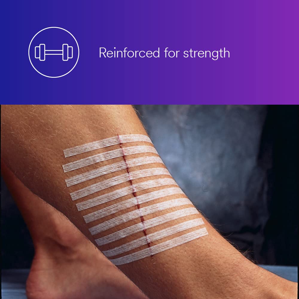 3M Skin Closure Strip Steri-Strip 1/4 X 4" Non-Woven Material Reinforced Strip White (#R1546, Sold Per Pack)