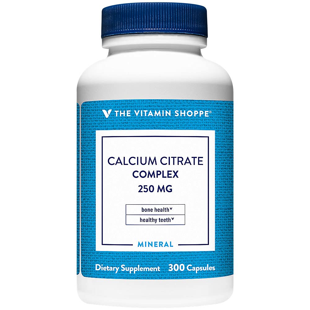 The Vitamin Shoppe Calcium Citrate 300mg Capsules, 300 Count - Bone Strength Supplement