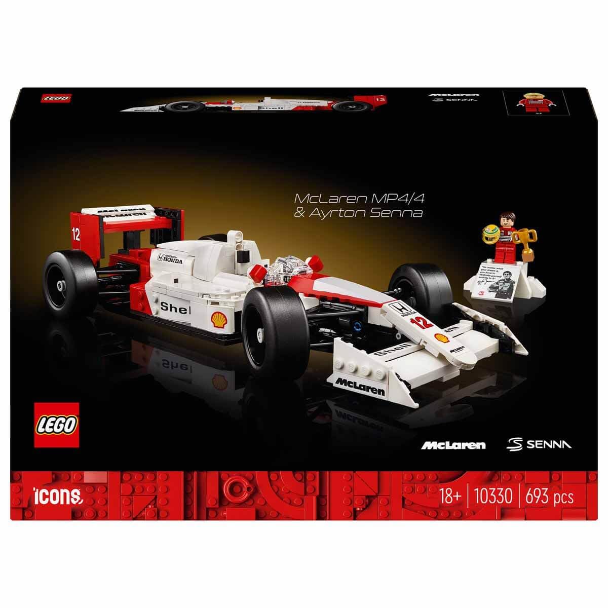 Lego Icons McLaren MP4/4 and Ayrton Senna Set 10330