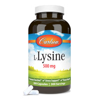 Thumbnail for Carlson - L-Lysine, 500 mg, Supports Healthy Tissue & Muscle Development, 300 capsules