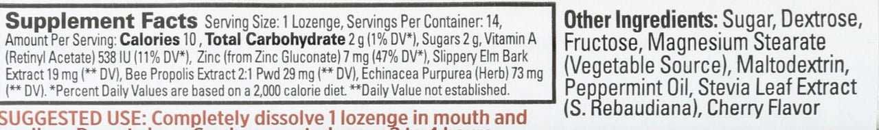 Quantum - Lozenge Zinc Echinacea Cherry-Mint - 14 PC