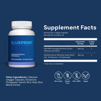 Thumbnail for Blueprint Bryan Johnson Ashwagandha & Rhodiola Longevity Adaptogen Supplement - 600mg Ashwagandha, 300mg Rhodiola Rosea Extract (3% Rosavins/1% Salidroside) - Supports Calm, Energy&Cognition – Non-GMO