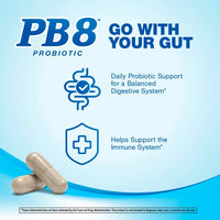 Thumbnail for Nutrition Now PB 8 Probiotic Immune System and Digestive Support* Dietary Supplement, 60 Count
