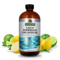 Thumbnail for Nature's Answer Cod Liver Oil Liquid Supplement, 16-Fluid Ounces | Promotes a Healthy Heart & Brain | Cognitive and Cardiovascular Support | Great Tasting (Pack of 1)