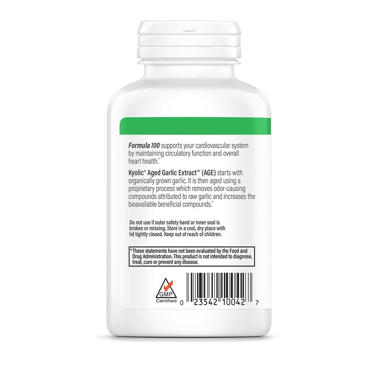 Kyolic Aged Garlic Extract Formula 100, Cardiovascular Health*, 200 Capsules.